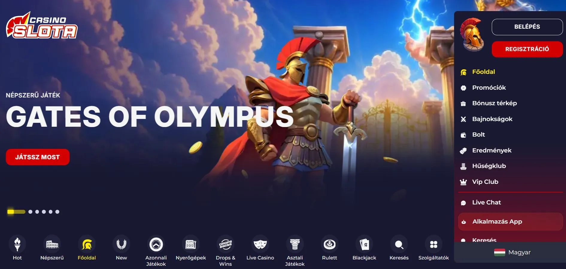 külföldi online kaszinók magyar játékosoknak Slota Casino